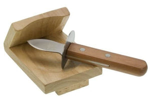 Cosy & Trendy Cuchillo para ostras con soporte de madera para ostras