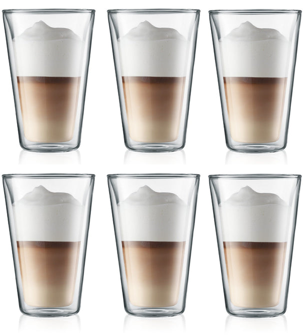 Bodum vasos de latte macchiato de doble pared Canteen - válvula patentada - 400 ml - 6 piezas