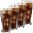 Coca-Cola Glasses - Highball Glasses - Soft drink Glasses - Crown Cap - 350 ml - 4 pieces