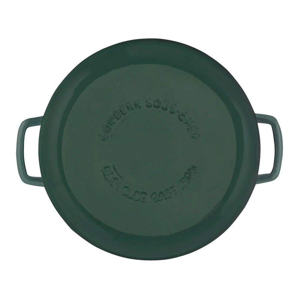 Combekk Braadpan met deksel Gietijzer Holly Green ø 24 cm / 3.8 Liter - onderaanzicht