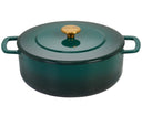 Combekk Cacerola con tapa Hierro Fundido Holly Green ø 28 cm / 5.3 Litros - revestimiento antiadherente esmaltado