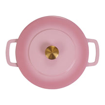 Combekk Braadpan met deksel Gietijzer Pink ø 28 cm / 5.3 Liter - bovenaanzicht