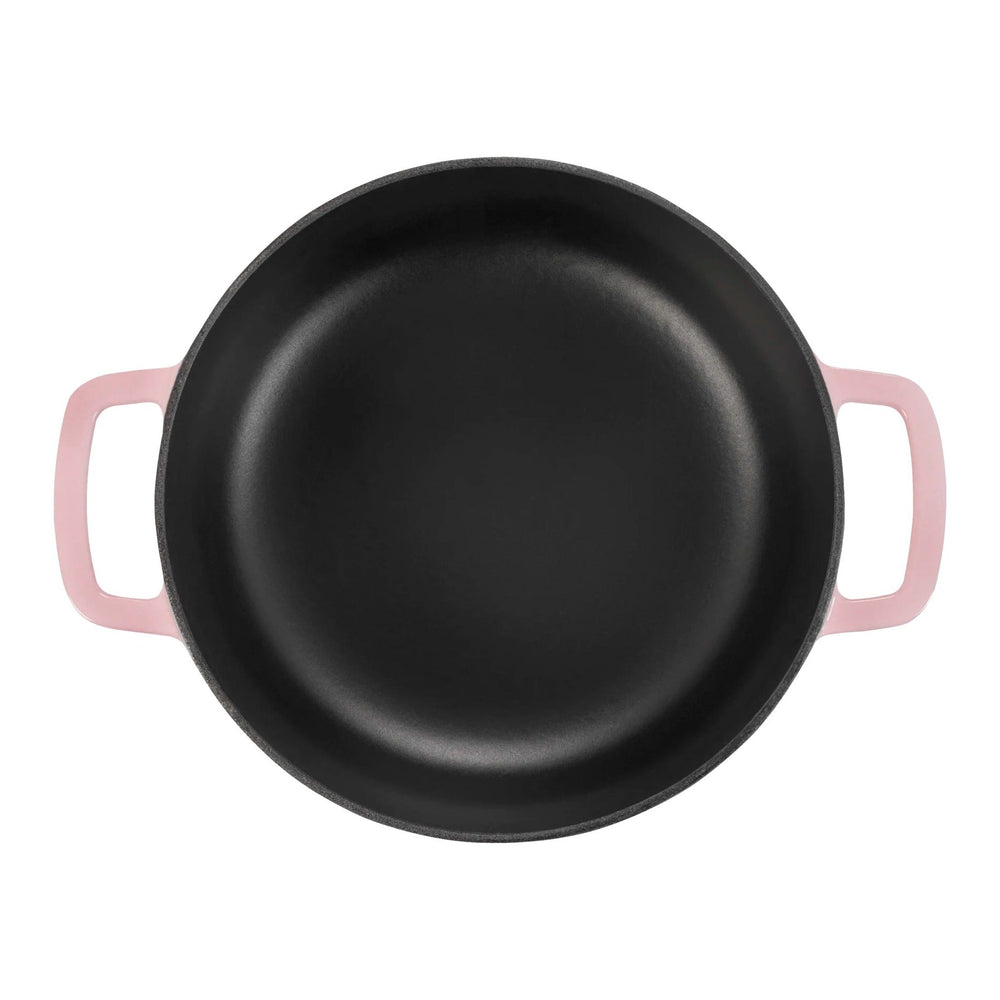 Combekk Braadpan met deksel Gietijzer Pink ø 28 cm / 5.3 Liter - binnenkant