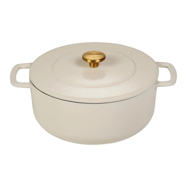 Combekk Cacerola con tapa Hierro Fundido Sand ø 24 cm / 3.8 Litros - revestimiento antiadherente esmaltado
