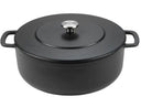 Combekk Casserole with Lid Cast Iron Black ø 28 cm / 5.3 Liter - Enamelled Non-Stick Coating