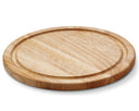 Continenta Tabla de Madera para Pizza / Tabla de Servir con Canal de Jugo - Madera de Caucho - ø 30 cm
