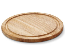 Continenta Houten Pizzaplank / Serveerplank met Sapgeul - Rubberhout - ø 30 cm