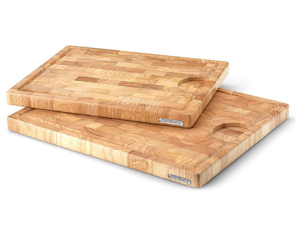 Continenta Tabla de Cortar de Madera con Canal de Jugo - Madera de Hule - 37 x 29 cm
