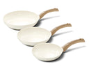 CP Frying Pan Set Go Ivory Cream 3-piece - ø 20, 24 & 28 cm - ceramic non-stick coating