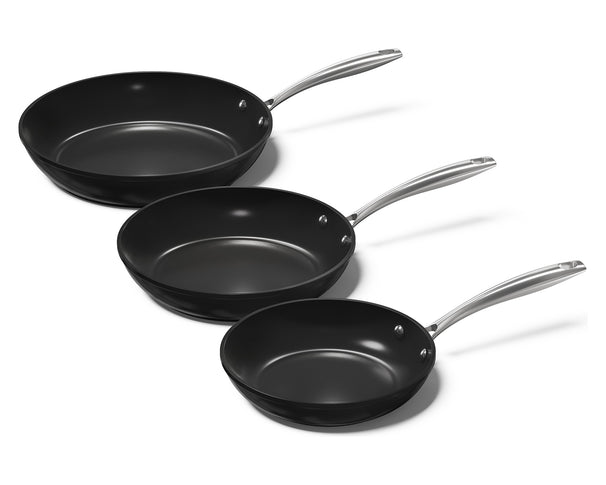 CP Frying Pan Set Signature Black 3-piece - ø 20, 24 & 28 cm - ceramic non-stick coating