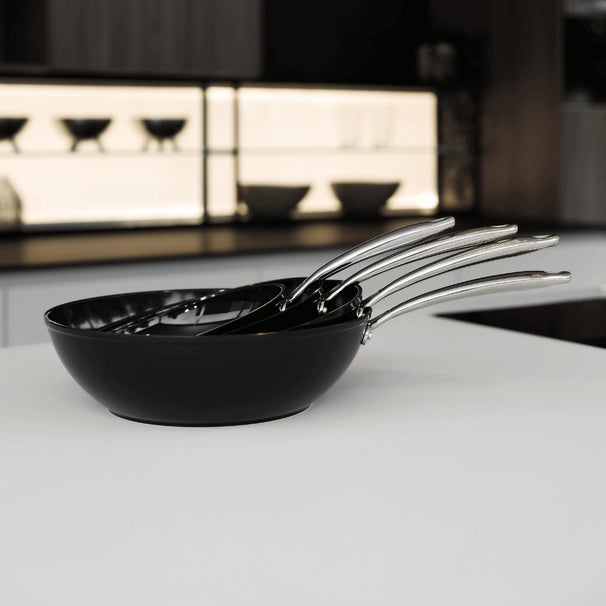 CP Frying Pan Set Signature Black 3-piece - ø 20, 24 & 28 cm - ceramic non-stick coating