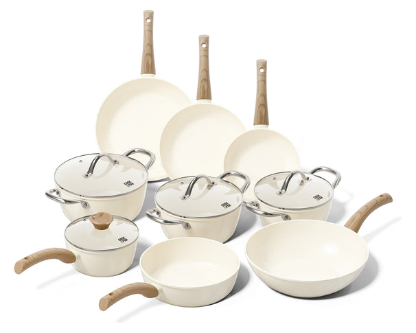 CP Cookware Set Go Ivory Cream 9-piece - ceramic non-stick coating