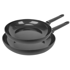 Set de sartenes Cookinglife Black Cera 2 piezas ø 24 y 28 cm - recubrimiento antiadherente cerámico