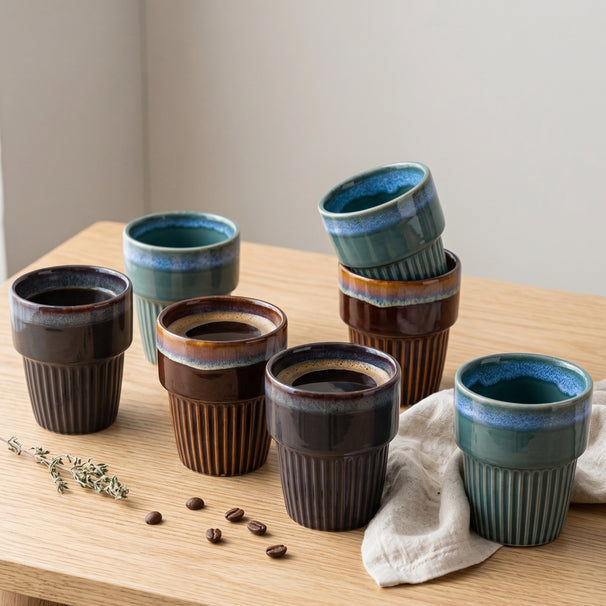 Cookinglife Tazas de café / Tazas Senseo - Horizon - 200 ml - 6 piezas