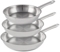 Cookinglife Frying Pan Set Superior Triply Stainless Steel 3-piece - ø 20, 24 & 28 cm - suitable for all heat sources - without non-stick coating