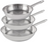 Cookinglife Frying Pan Set Superior Triply Stainless Steel 3-piece - ø 20, 24 & 28 cm - suitable for all heat sources - without non-stick coating