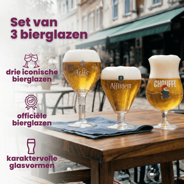 Set de regalo de vasos de cerveza - 3 piezas