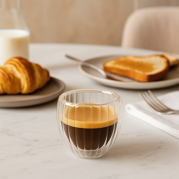 Cookinglife Vasos de espresso de doble pared Pumpkin 80 ml - 2 unidades
