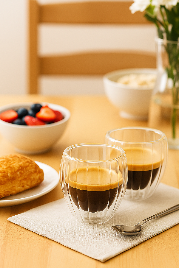 Cookinglife Vasos de espresso de doble pared Pumpkin 80 ml - 2 unidades