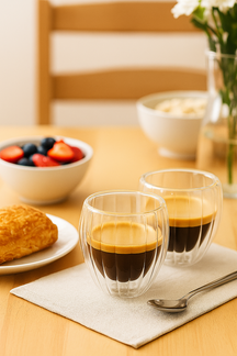 Cookinglife Vasos de espresso de doble pared Pumpkin 80 ml - 2 unidades