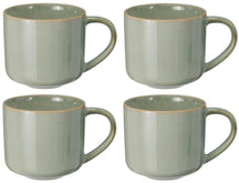 Cookinglife Coffee Mugs Serene Green 330 ml - Pottery - 4 pieces
