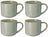 Cookinglife Coffee Mugs Serene Green 330 ml - Pottery - 4 pieces
