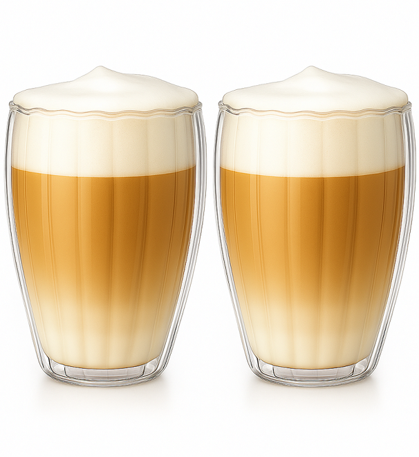 Cookinglife Vasos de latte macchiato / café de doble pared Pumpkin 300 ml - 2 unidades