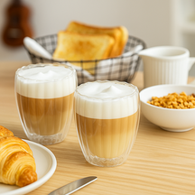 Cookinglife Vasos de latte macchiato / café de doble pared Pumpkin 300 ml - 2 unidades