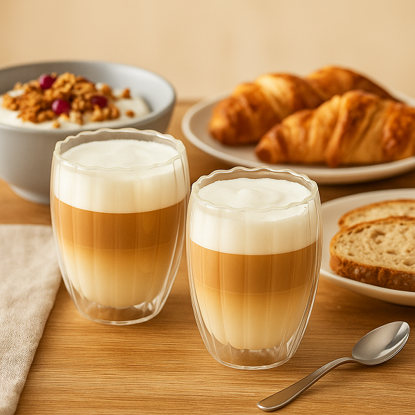 Cookinglife Vasos de latte macchiato / café de doble pared Pumpkin 300 ml - 2 unidades