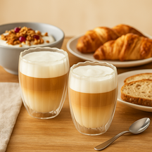 Cookinglife Vasos de latte macchiato / café de doble pared Pumpkin 300 ml - 2 unidades