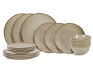Juego de vajilla Cookinglife Sabi Beige 18 piezas / 6 personas - 6 platos de cena, 6 platos de desayuno y 6 cuencos
