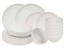 Juego de vajilla Cookinglife Cardida Off White 18 piezas / 6 personas - 6 platos de cena, 6 platos de desayuno y 6 cuencos