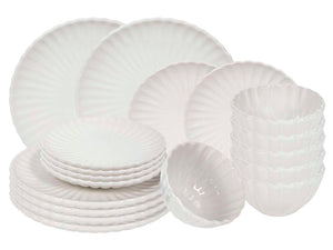 Juego de vajilla Cookinglife Cardida Off White 18 piezas / 6 personas - 6 platos de cena, 6 platos de desayuno y 6 cuencos