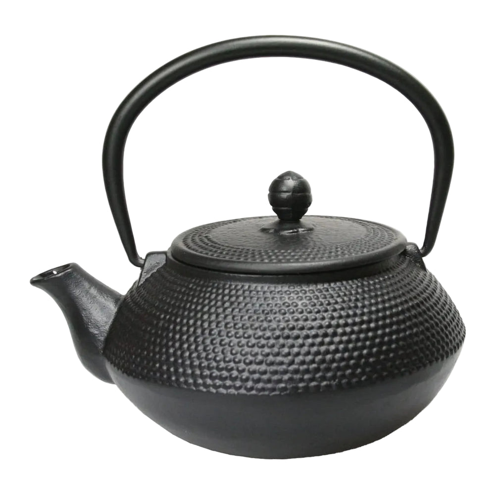 Cookinglife Teapot Arare with Stainless Steel Filter - Cast Iron Black - 800 ml
