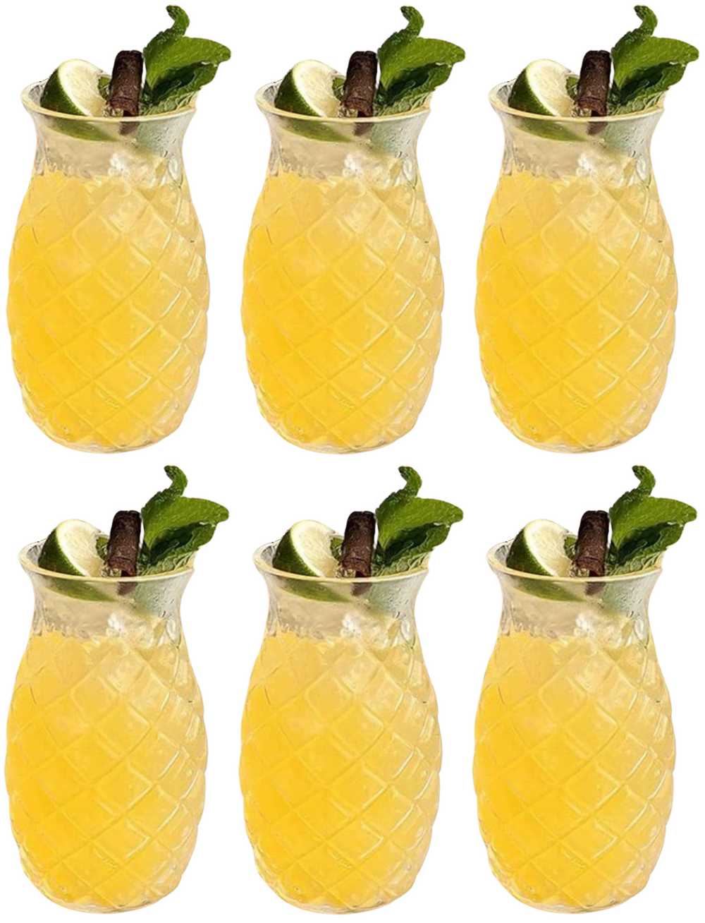 Vasos de cóctel / Vasos Tiki Piña - 400 ml - 6 unidades