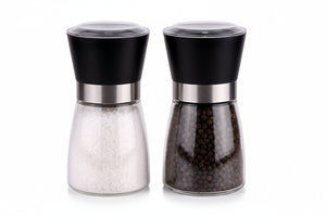 Set de molinillos de pimienta y sal Cookinglife - vidrio - negro - 2 piezas
