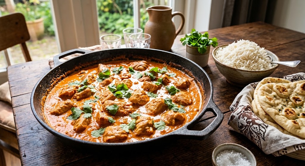 Indian classic with a velvety tomato sauce