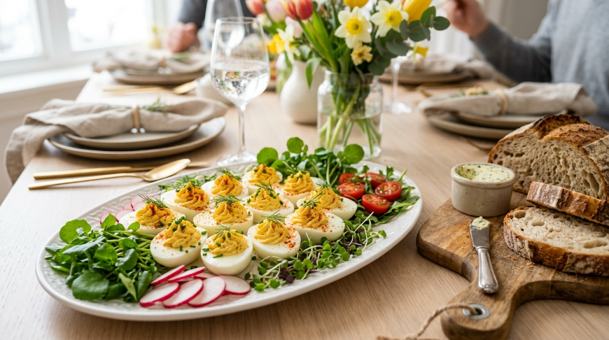 A festive dish for a cheerful Easter breakfast or brunch with the whole family.