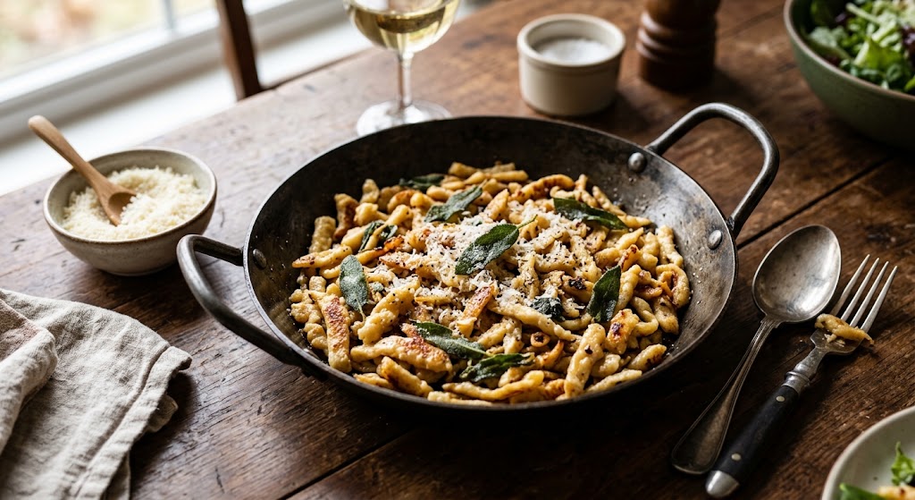 Cozy German classic, fresh from the pan to the table