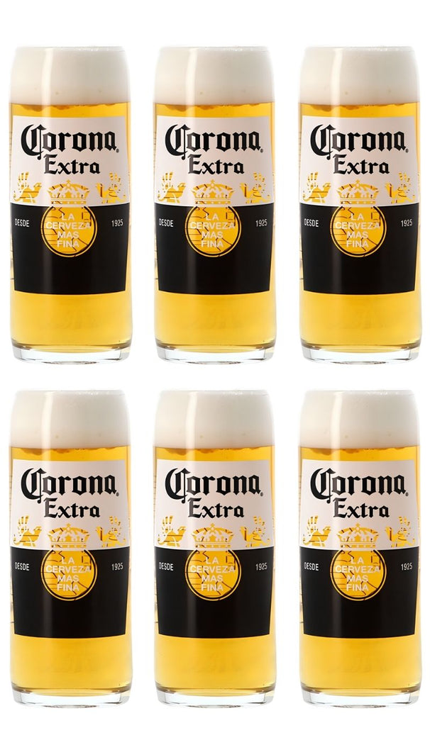 Corona vasos de cerveza 330 ml - 6 piezas