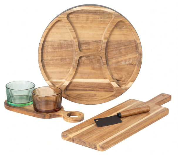 Cosy & Trendy Serving Board Set 6-piece - Serving Boards & Cheese Board with Cheese Knife