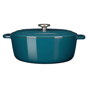 Cosy & Trendy Braadpan met deksel Fontestic Gietijzer Green Heron Ovaal - 31 x 24 cm / 6 Liter