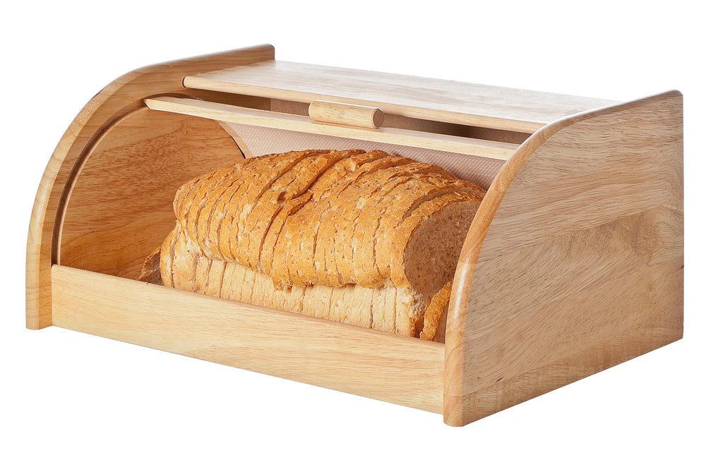 Cosy & Trendy Caja de Pan de Madera con Tapa Deslizante - 40 x 27 x 18 cm