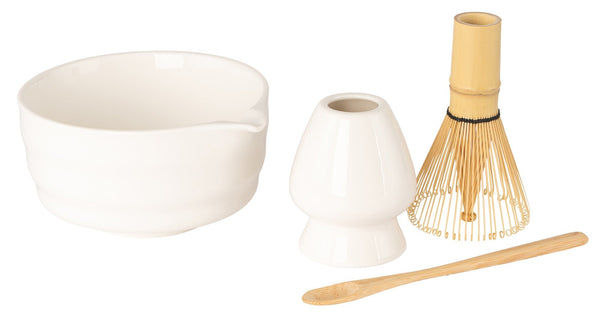 Cosy & Trendy Matcha Set - Porcelain & Bamboo - 4-piece