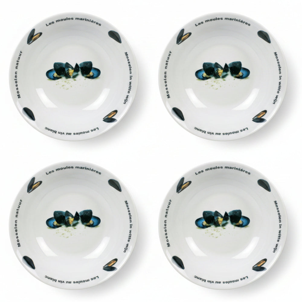 Cosy & Trendy Deep Plate / Mussel Plate Deco ø 23 cm - 4 Pieces
