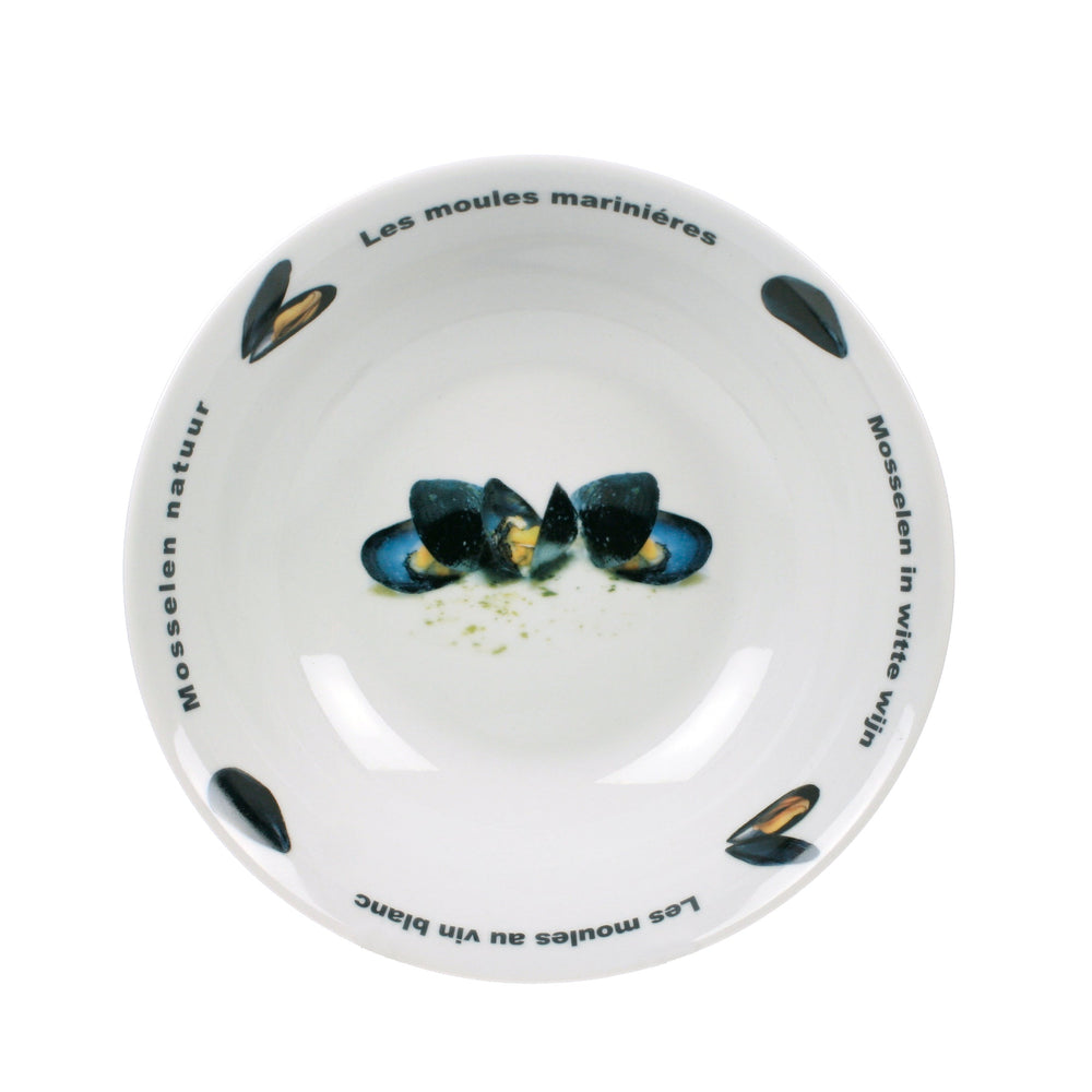 Mussel Set - Mussel Pot ø 24 cm (Induction) with Mussel Plates & Anovi Mussel Cutlery - 2 Persons