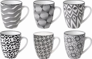Cosy & Trendy Tazas de café / Tazas Senseo - Nikko Black 190 ml - 6 piezas