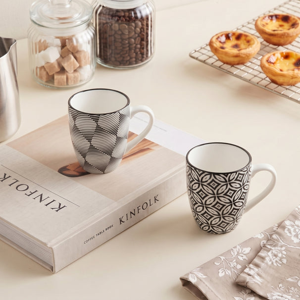 Cosy & Trendy Tazas de café / Tazas Senseo - Nikko Black 190 ml - 6 piezas