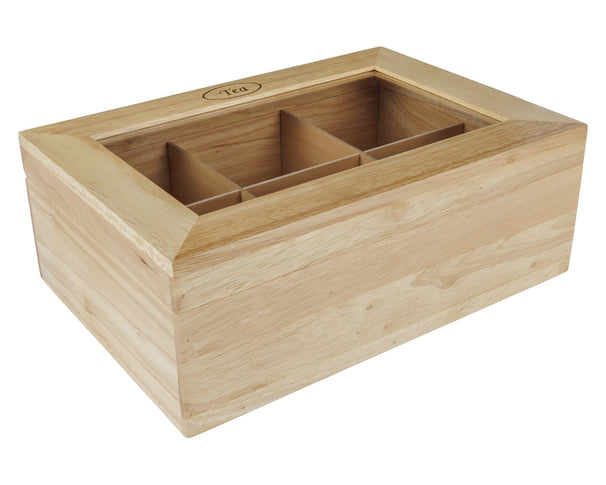 Cosy & Trendy Tea Box / Tea Chest - Wood - 6 Compartments - 34 x 23 x 12 cm