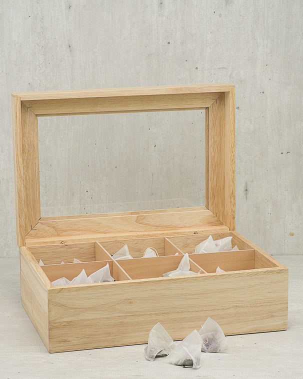 Cosy & Trendy Caja de Té - Madera - 6 compartimentos - 34 x 23 x 12 cm